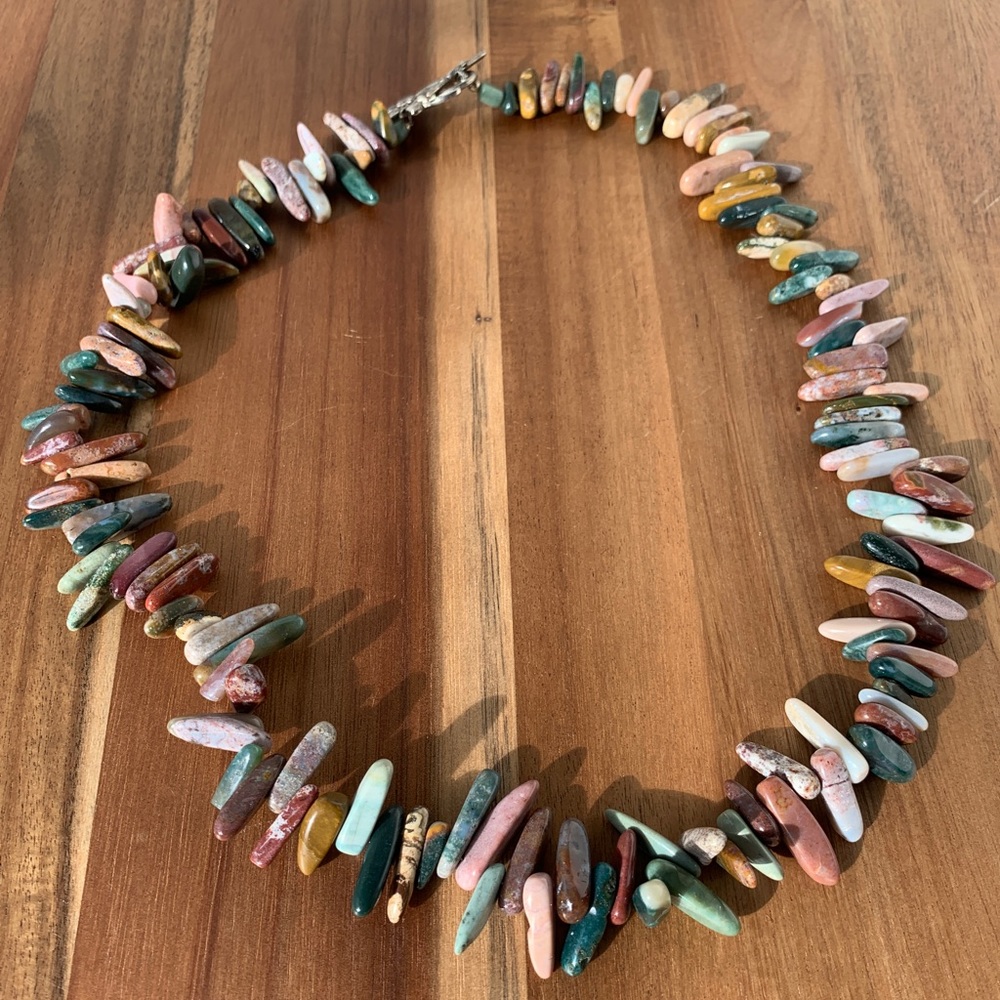 Rustic Agate Stone Necklace